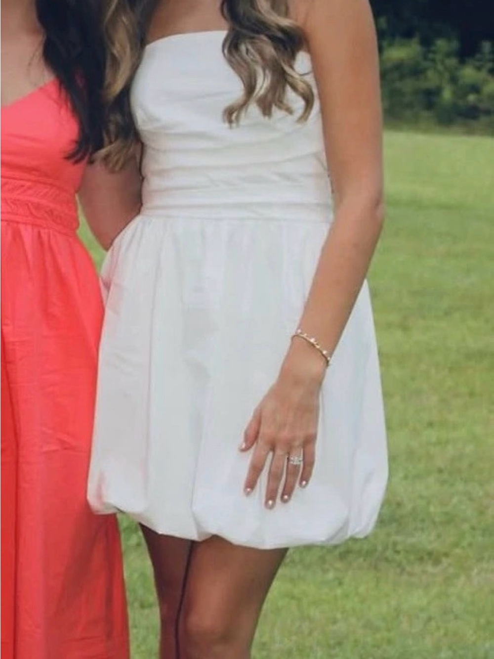 White Strapless Boutique Bubble Dress